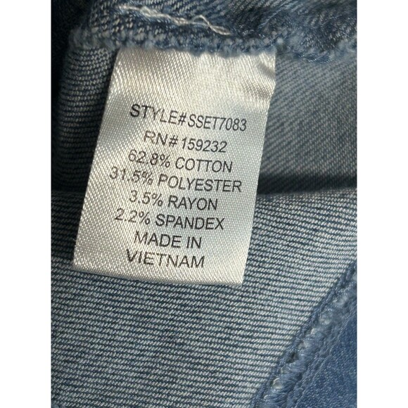 Story‎ On  Denim Chambray Crop Dark Wash Bustier Bralette NWT Medium Concert Y2K - Picture 5 of 6